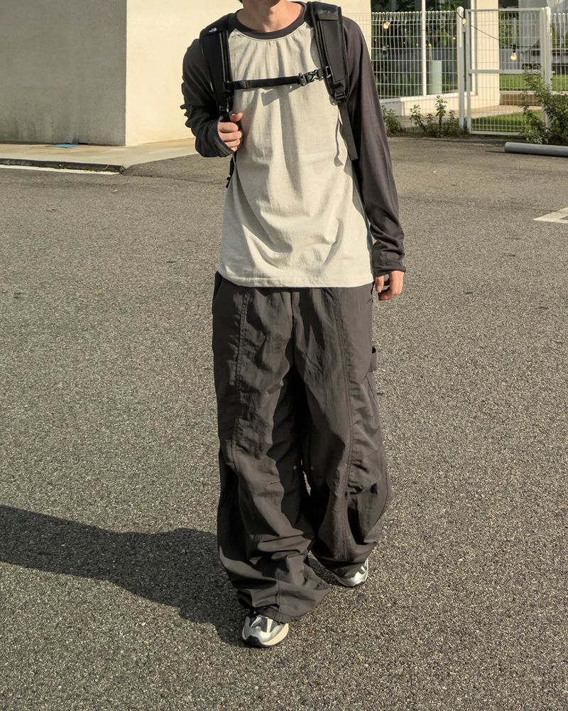 Dock rivet panel nylon pants