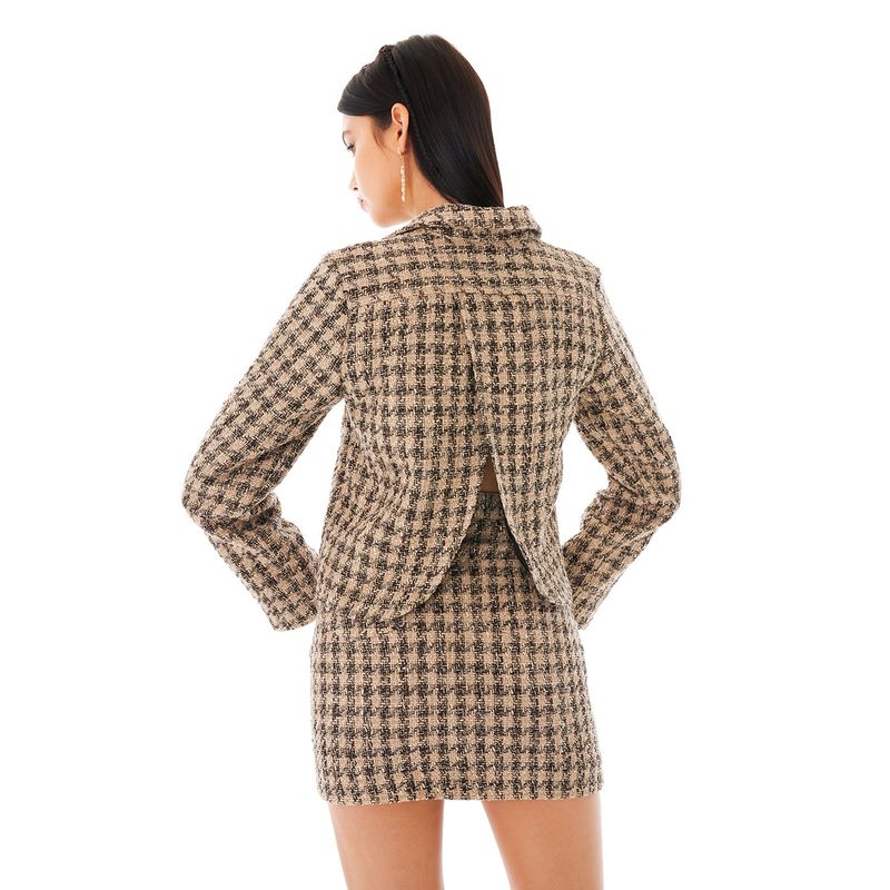 Tulip Tweed Skirt [Beige]