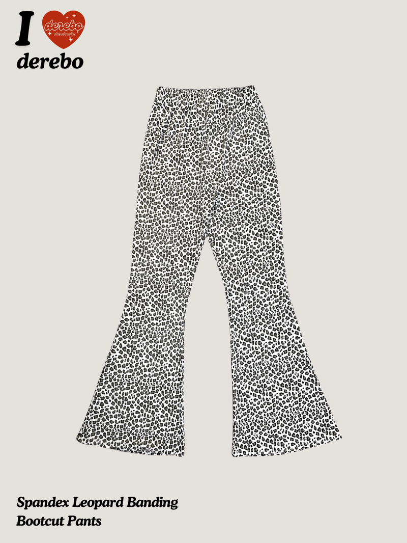 dereborujo（ドレボルゾー）の「Spandex Leopard Banding Bootcut Pants（Pants）」