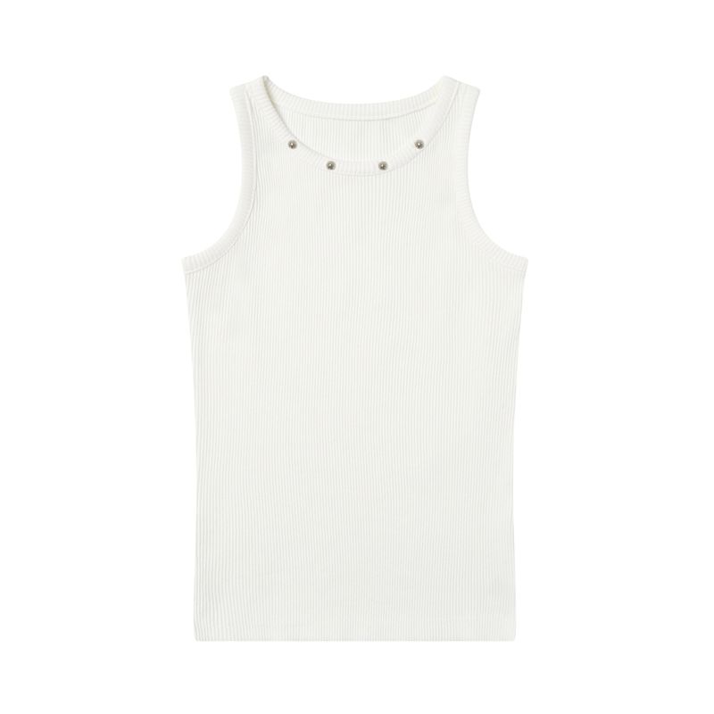 Ake Studded Sleeveless White [WOMEN]