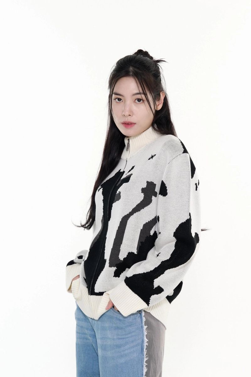 CAMOUFLAGE KNIT ZIP UP