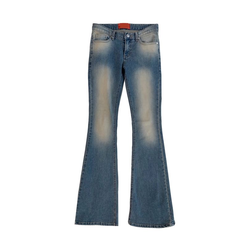 Spot low denim boots cut pants