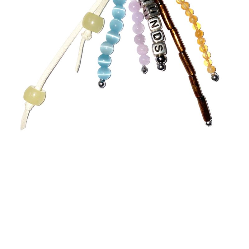 mushroom gemstone keyring (green)