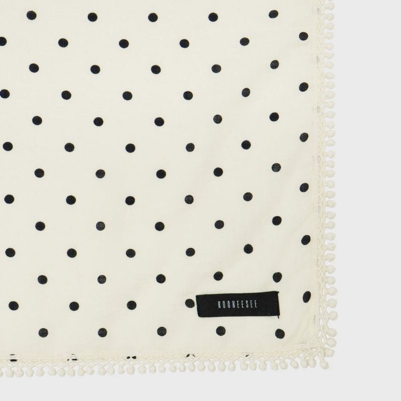 Dot Lace Scarf (ivory)