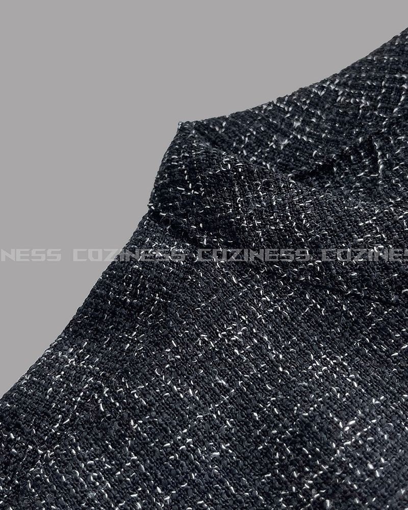 CR Tweed Round Half Shirt (2 colors)