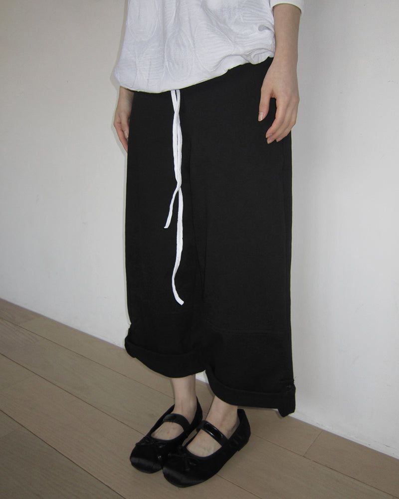 Mekun Roll-Up Wide Cotton Pants