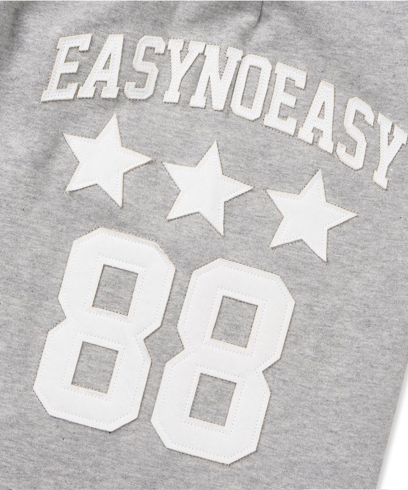 Numbering Patch Bermuda Sweat Pants - Gray