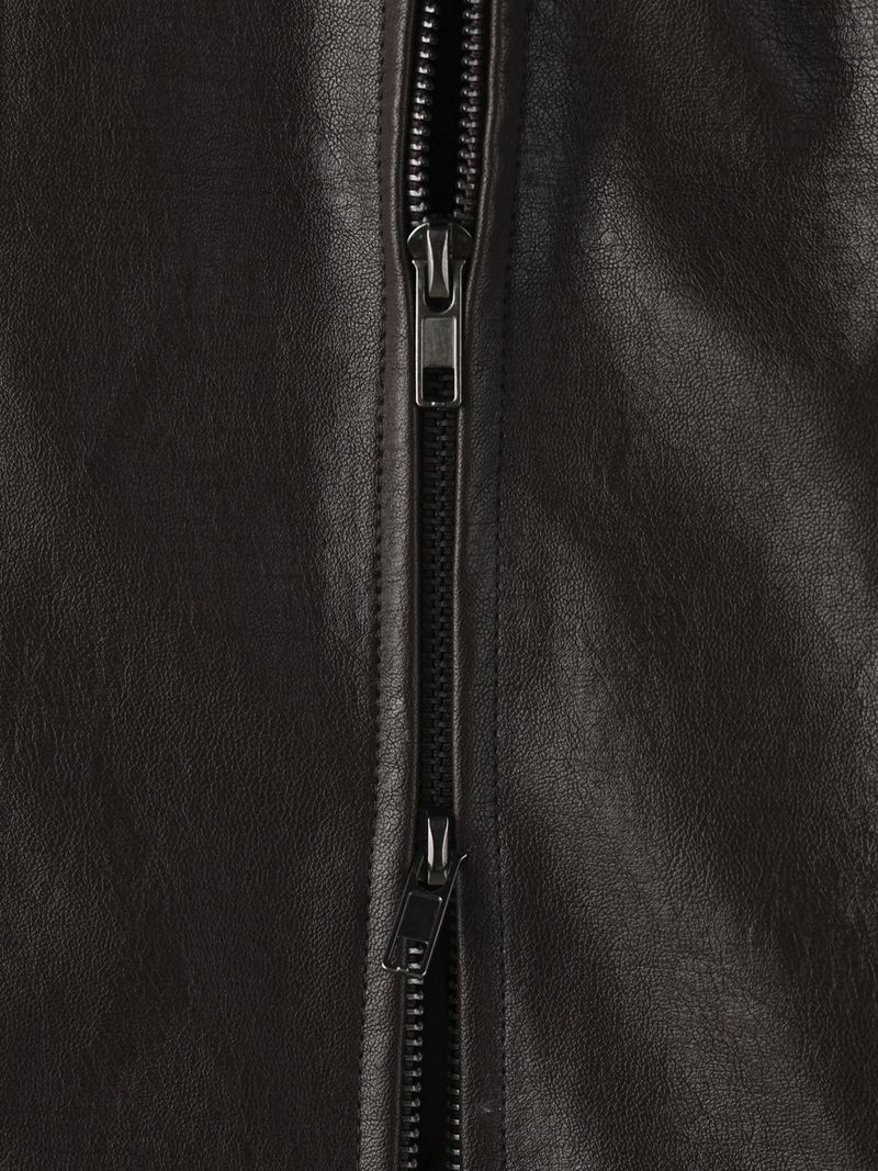 Fear Curved Leather Jacket