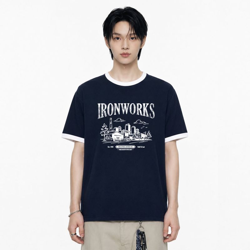 NTET（エヌティーイーティー）の「ironworks overfit ringer t-shirt (2color)（Tops）」