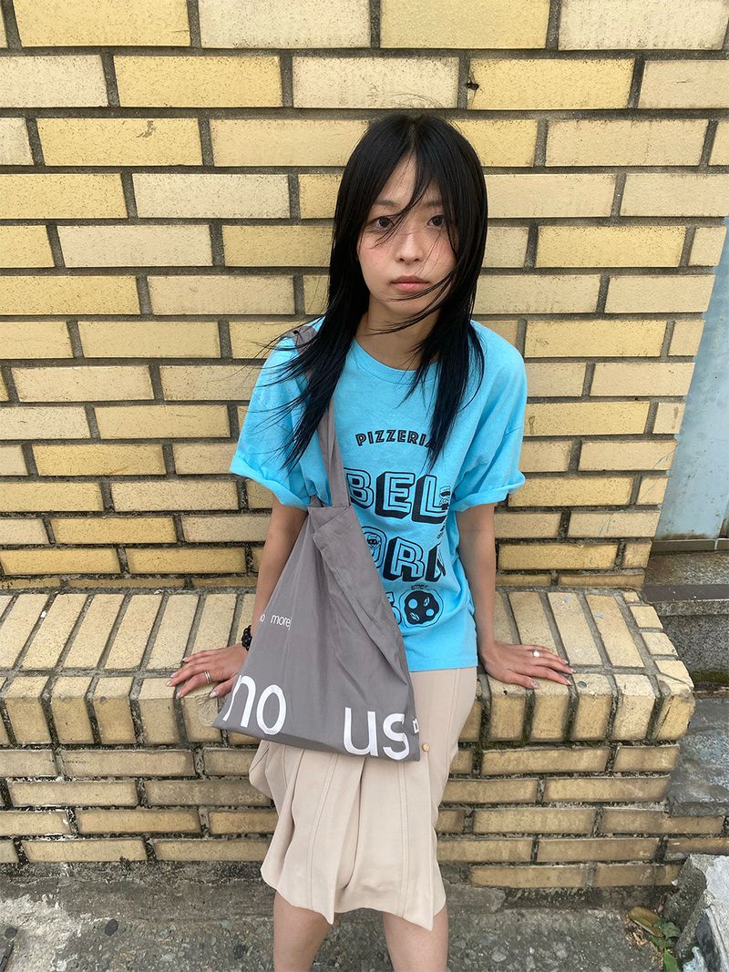 エコ ノーモアバッグ(lime_pink_blue_grey_navy)