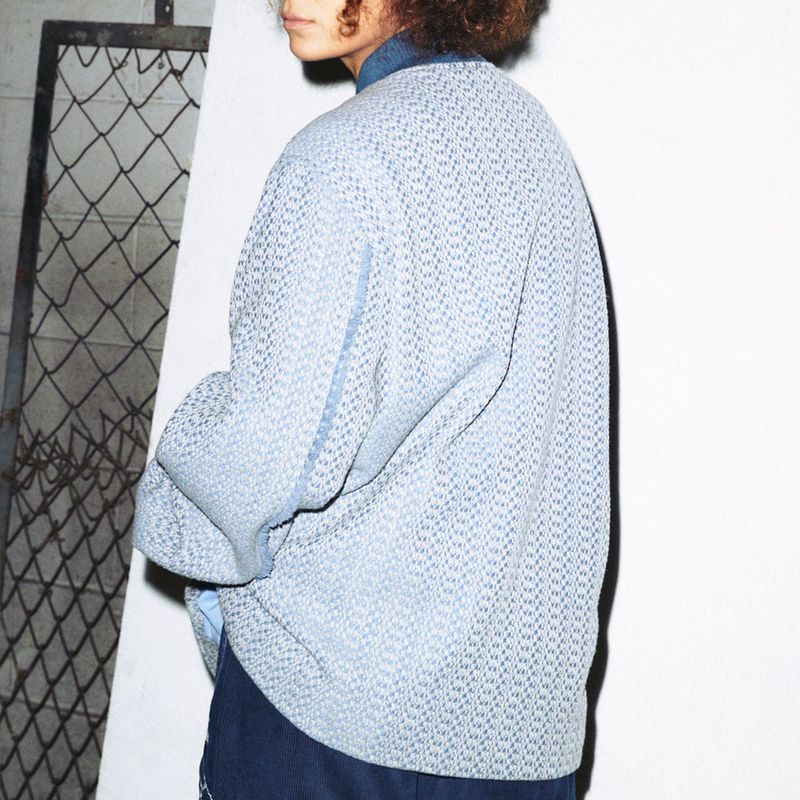 FRINGE DETAIL JACQUARD JACKET