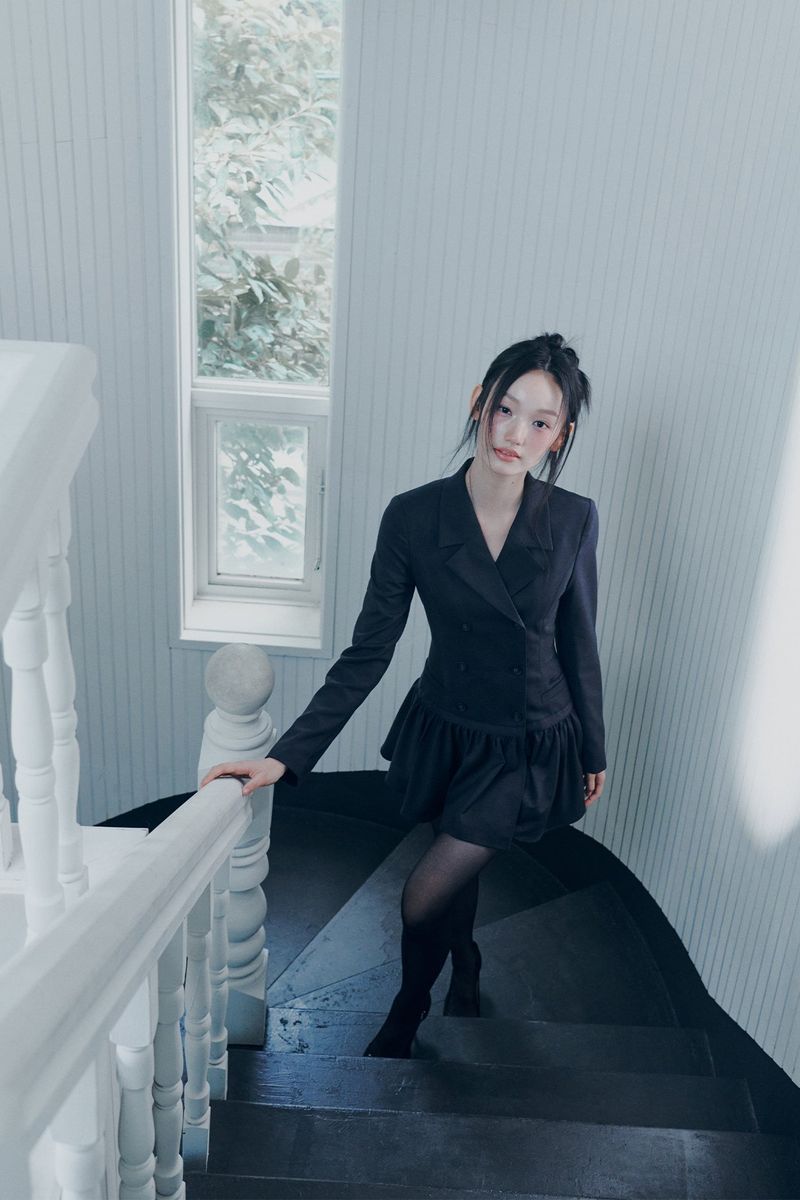 LIORA JACKET DRESS charcoal