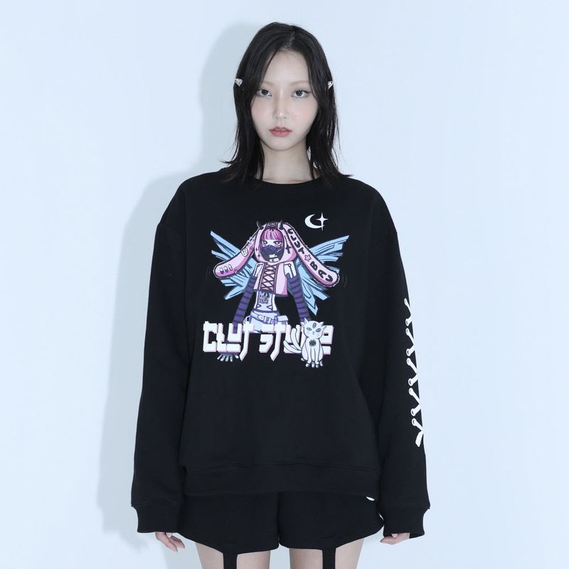 CLUT STUDIO(クラットスタジオ)の「0 6 android sweat shirt - BLACK(Tops)」