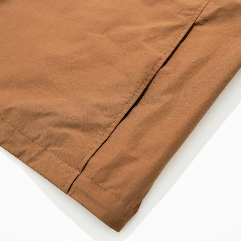 Nylon RIB Pullover Jacket - CAMEL