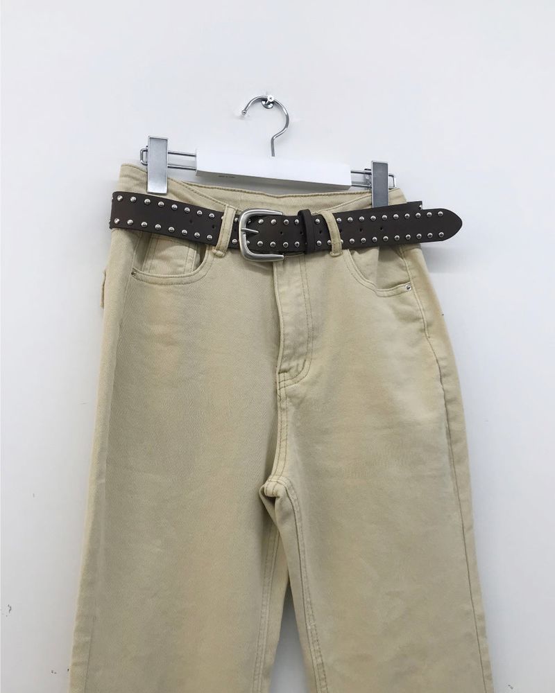 [SET]Arden bootcut pants + belt (3color)