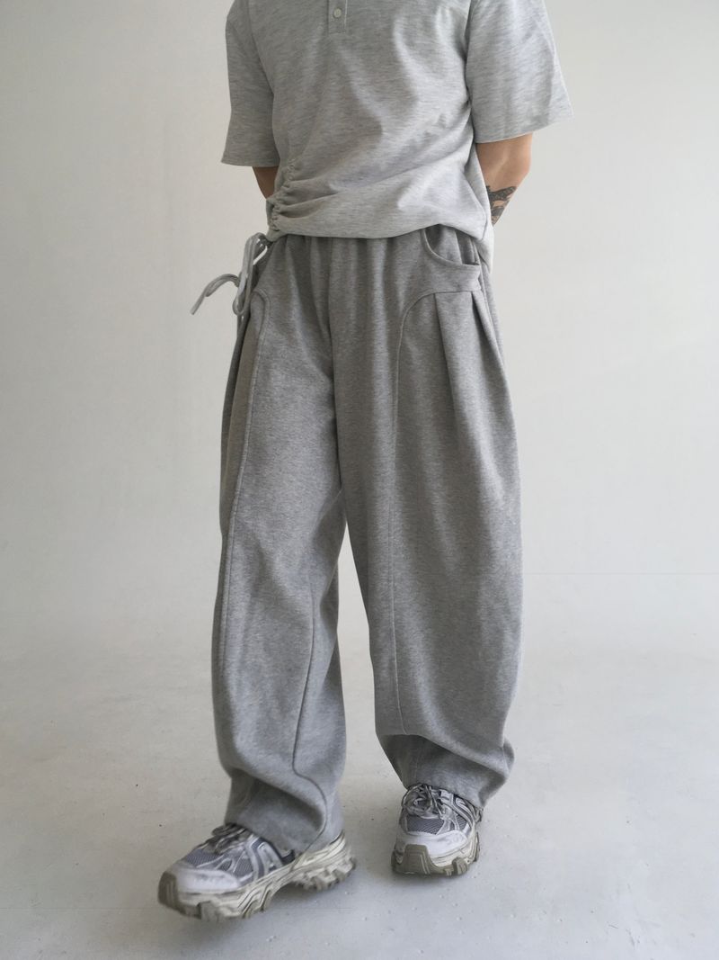 curved bonded pants(2colors)