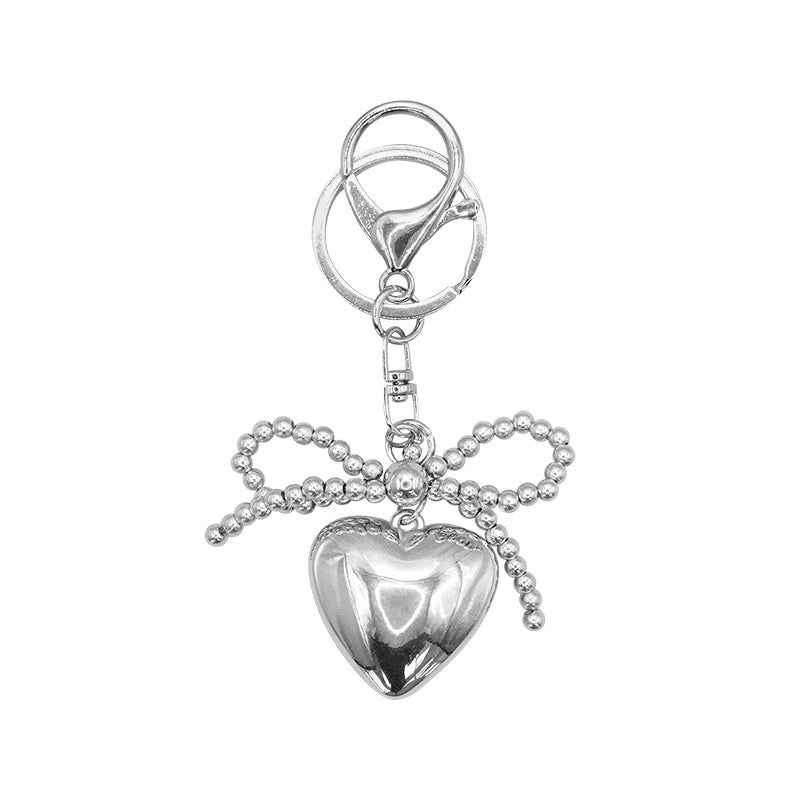 Plum heart keyring