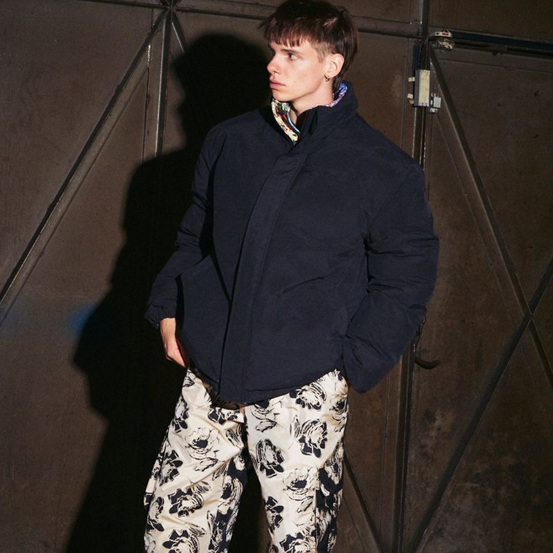 SOLARBALL FLOWER FLAME REVERSIBLE PUFFER BLACK