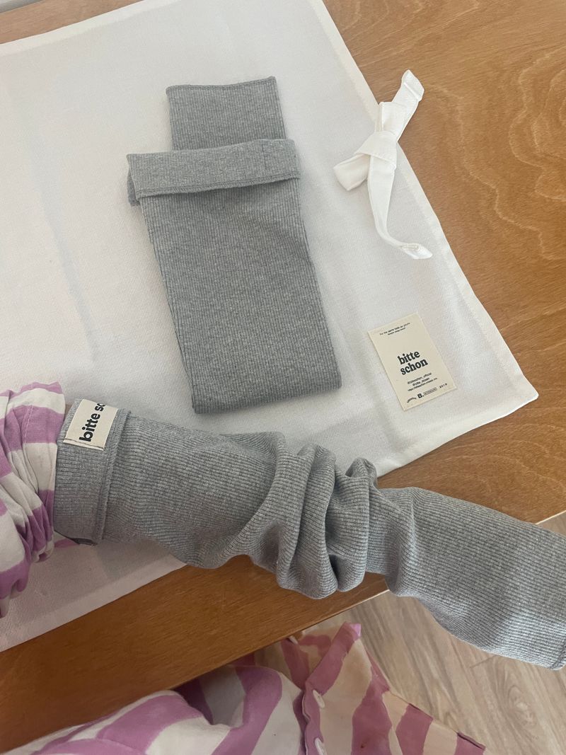 bitteschon label warmer (arms & legs)-grey
