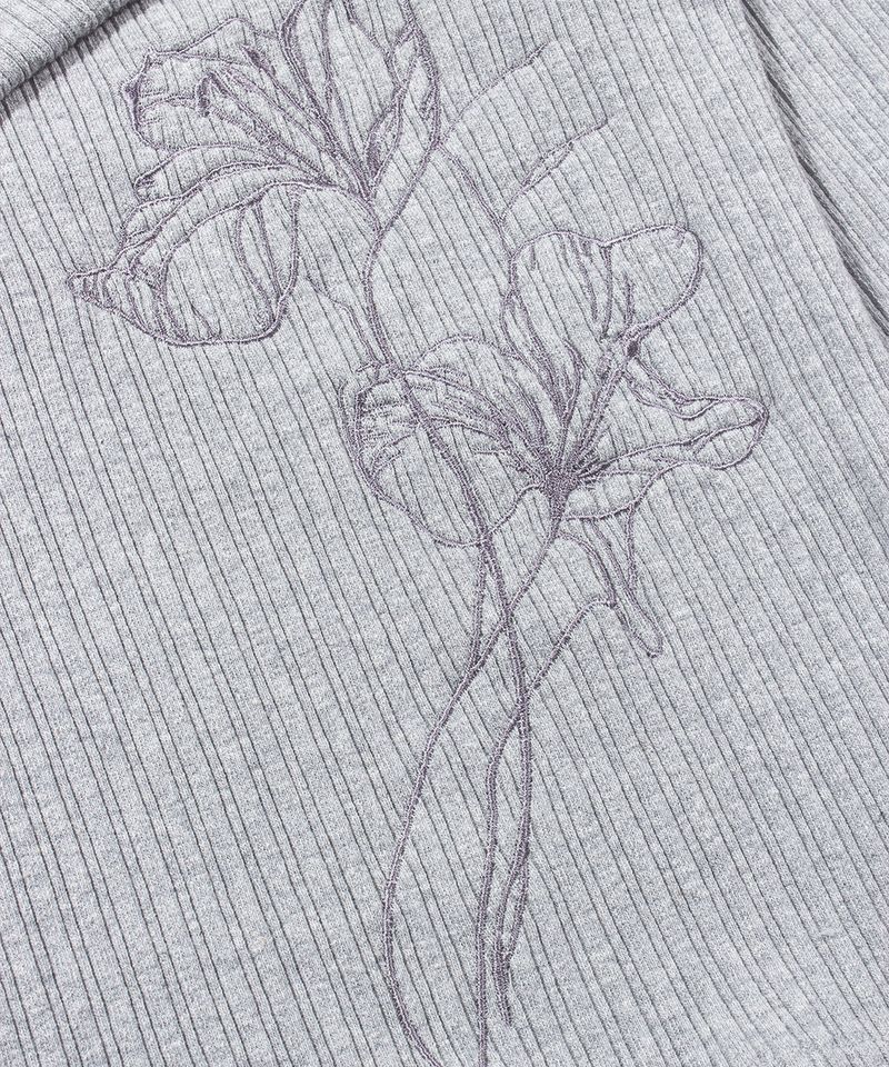 UNBALANCED OFF-SHOULDER TOP_Melange Gray