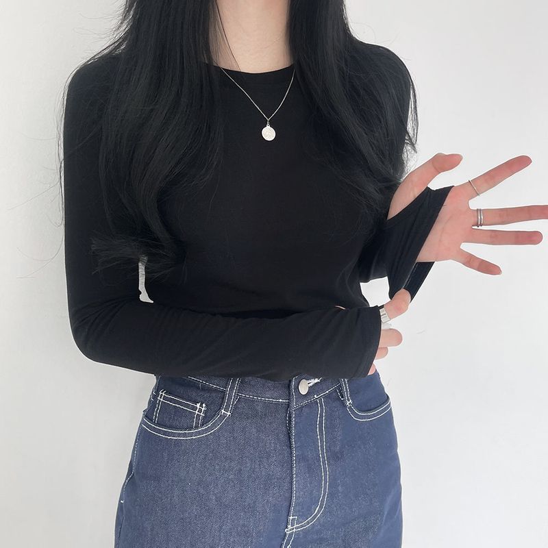 Extended Sleeve Round Neck T-Shirt