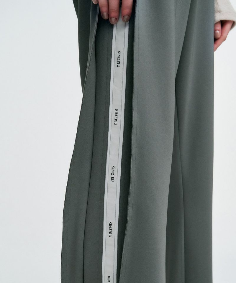 Logo Tape Track Pants _ GREY