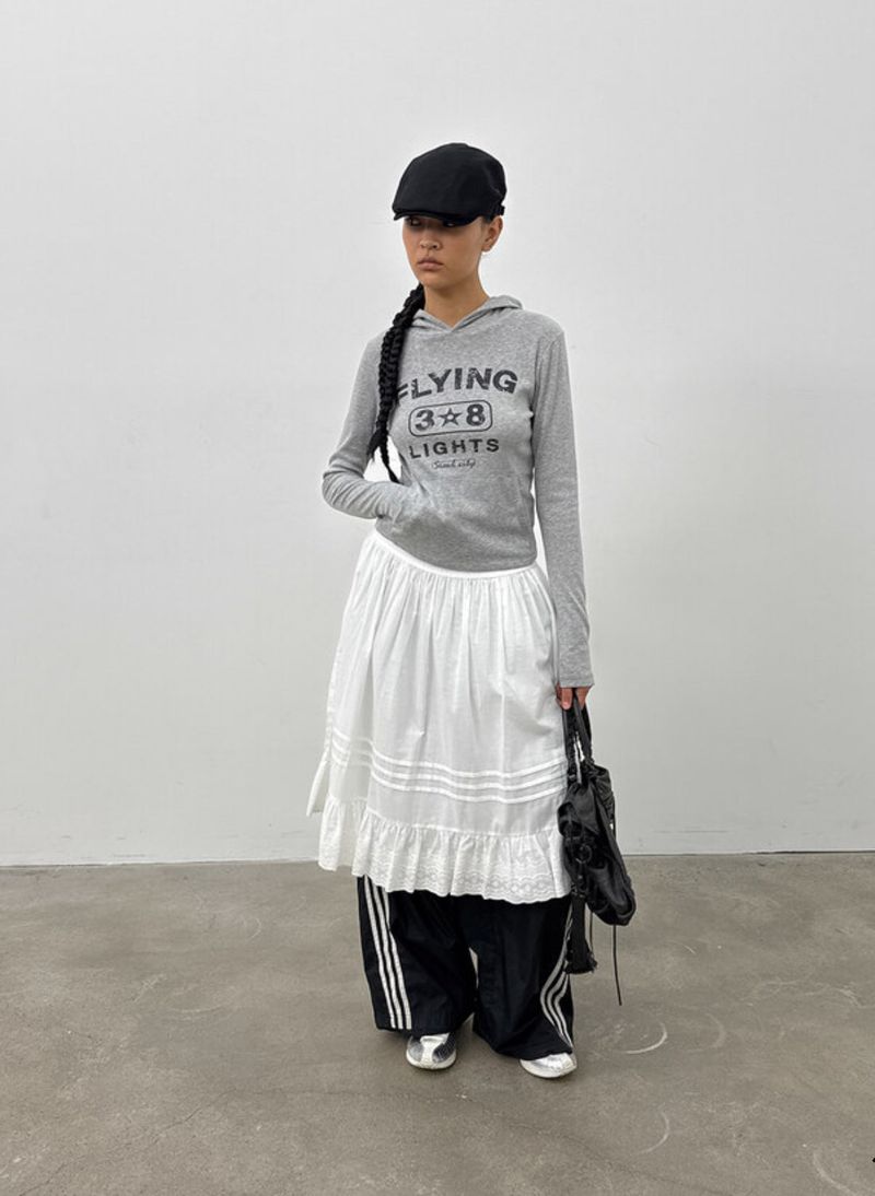 [MADE] Whisley Cotton Flare Midi Skirt