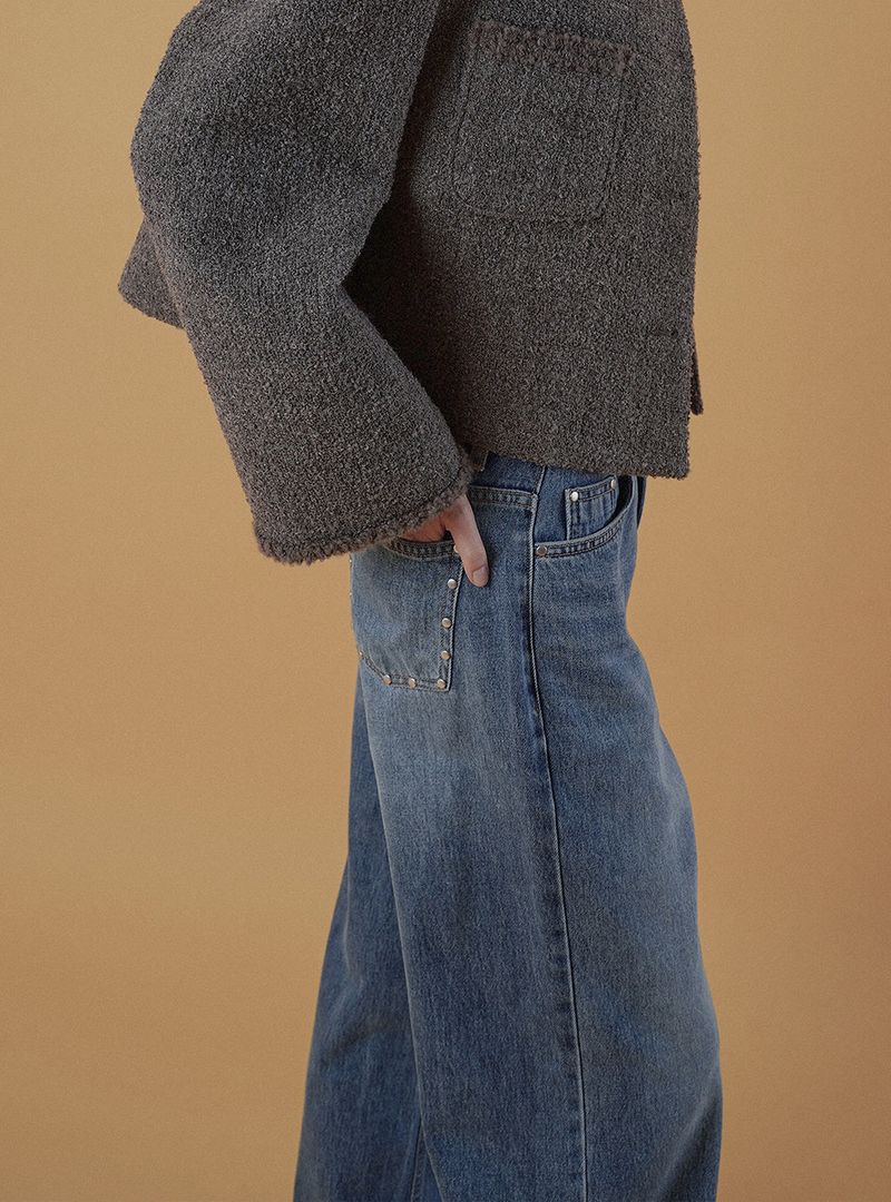 Poem tweed jacket_gray