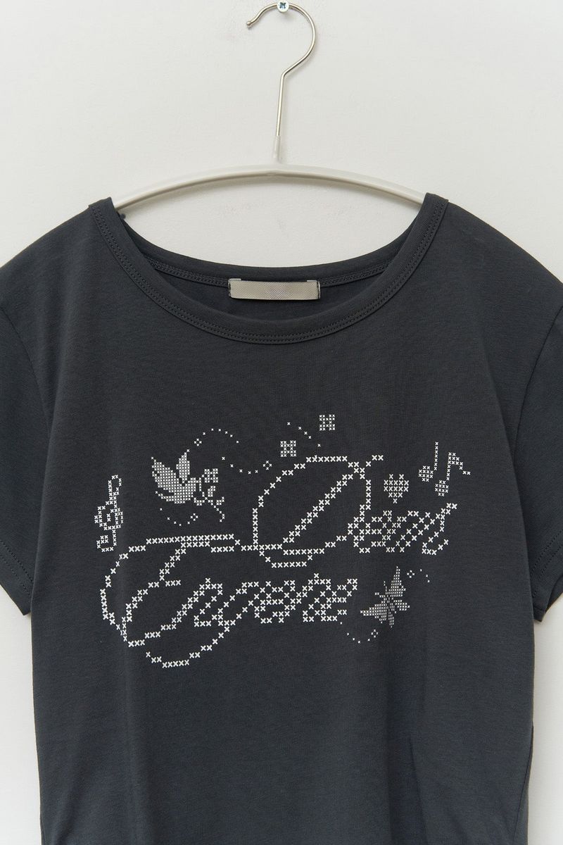 (W) Pixel Printed Top