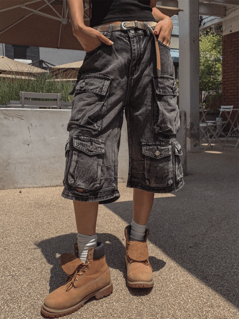 ULAN(ユレン)の「Super Pocket Cargo Half Denim Pants(Pants)」