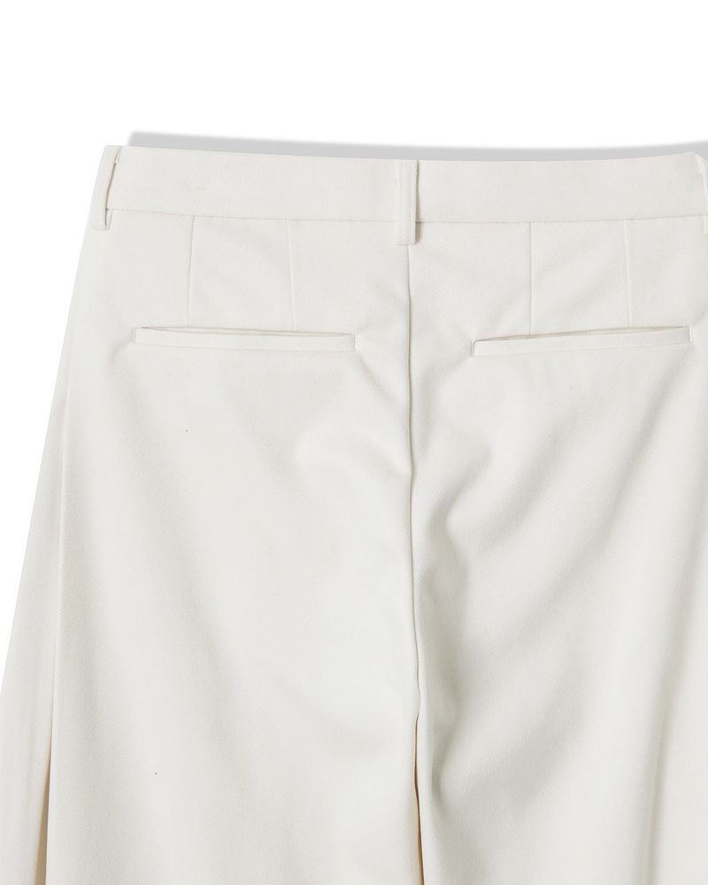 Worvel Wool Wide Pintuck Slacks