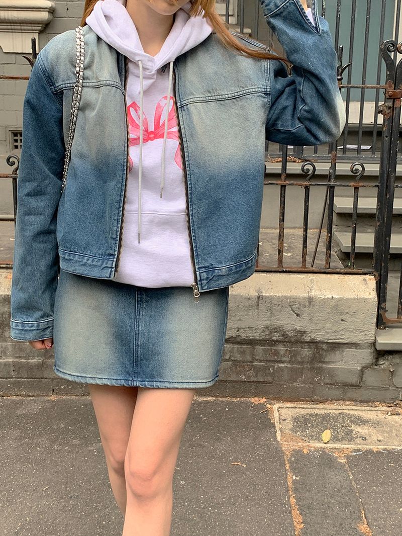 [MADE] Dune Y2K denim mini skirt