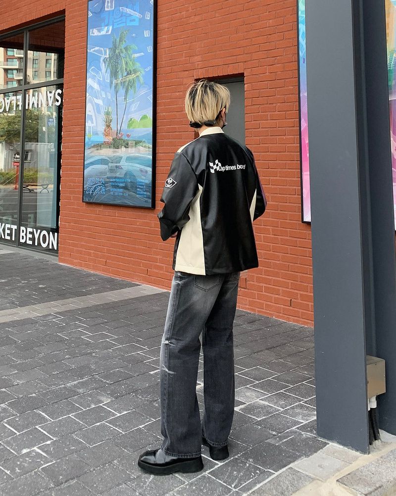 90's Bike Leather Jacket (2 colors)