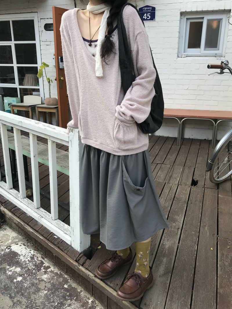 Loose Fit Pocket Knit