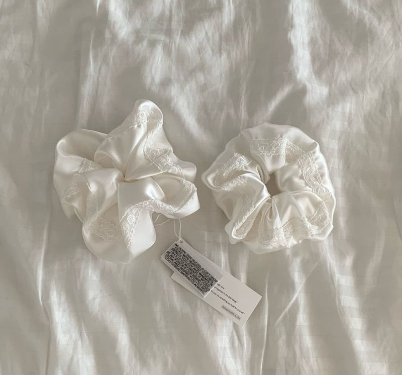 Satin Lace Scrunchie 