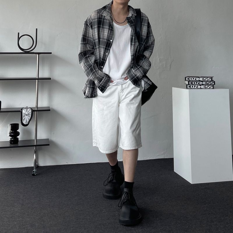 TR2486 White Bermuda Pants (S ~ L)