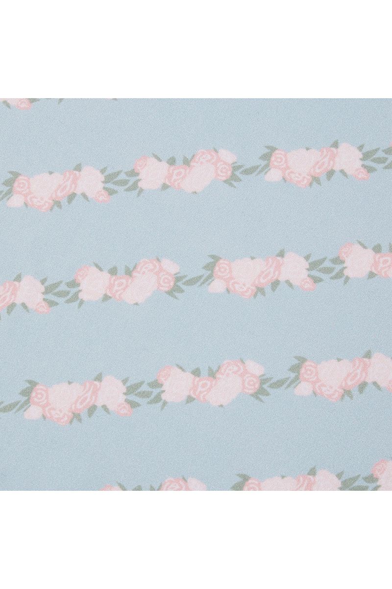 Flower Pattern Turtleneck_Ash Blue