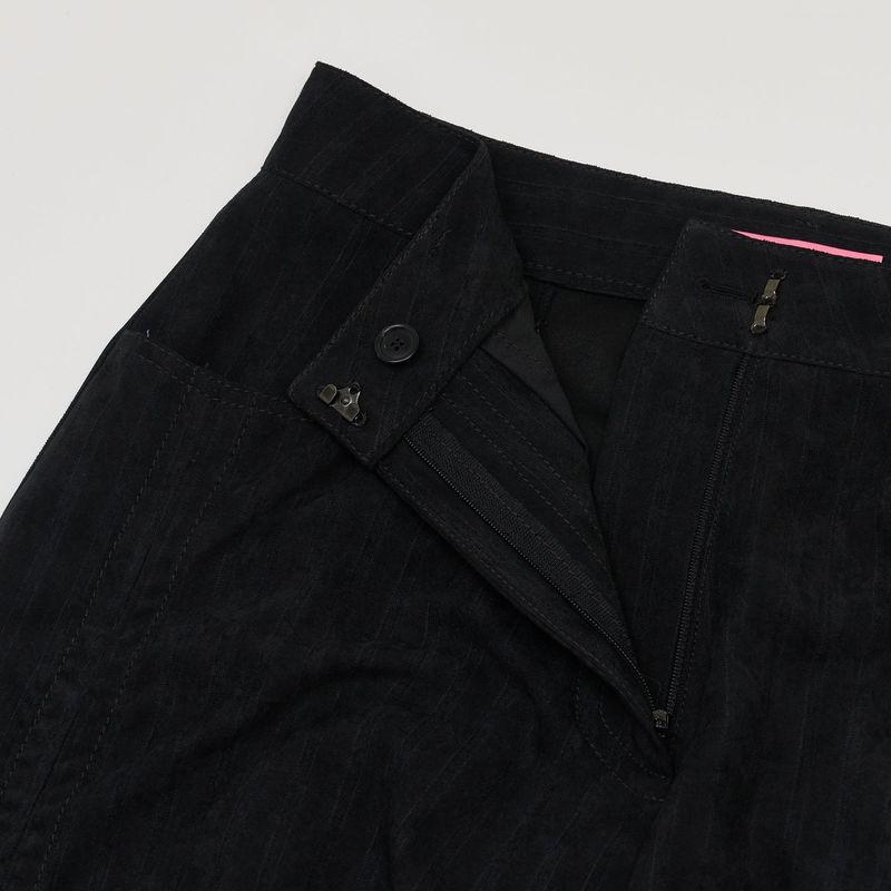 SHIRRING LONG PANTS BLACK