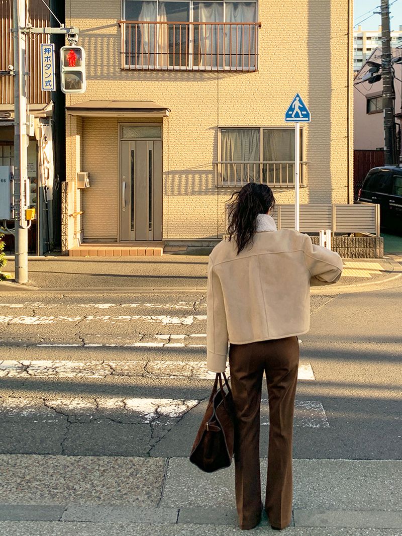 [MADE] [Wool Napping] Winter Warm Long Bootcut Slacks