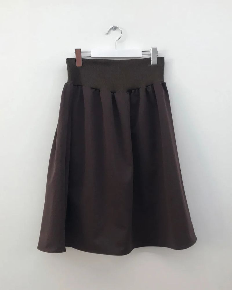 flap back pocket midi skirt (3color)