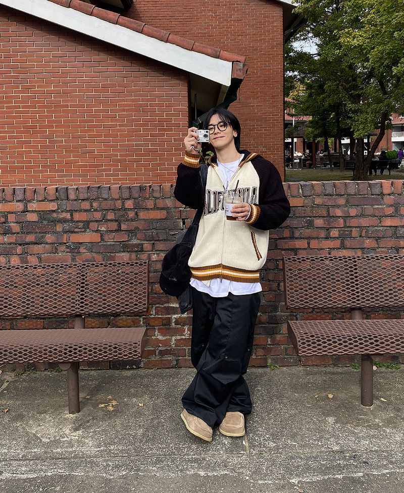 No.0987 cali KNIT ZIP-UP