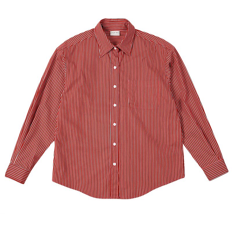 ストライプオーバーシャツ / STRIPE OVER SHIRT_RED