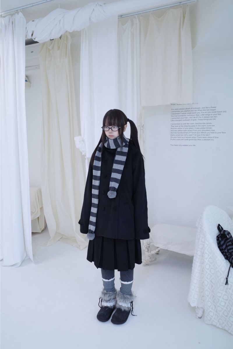 Bonju double half hood coat (2color)