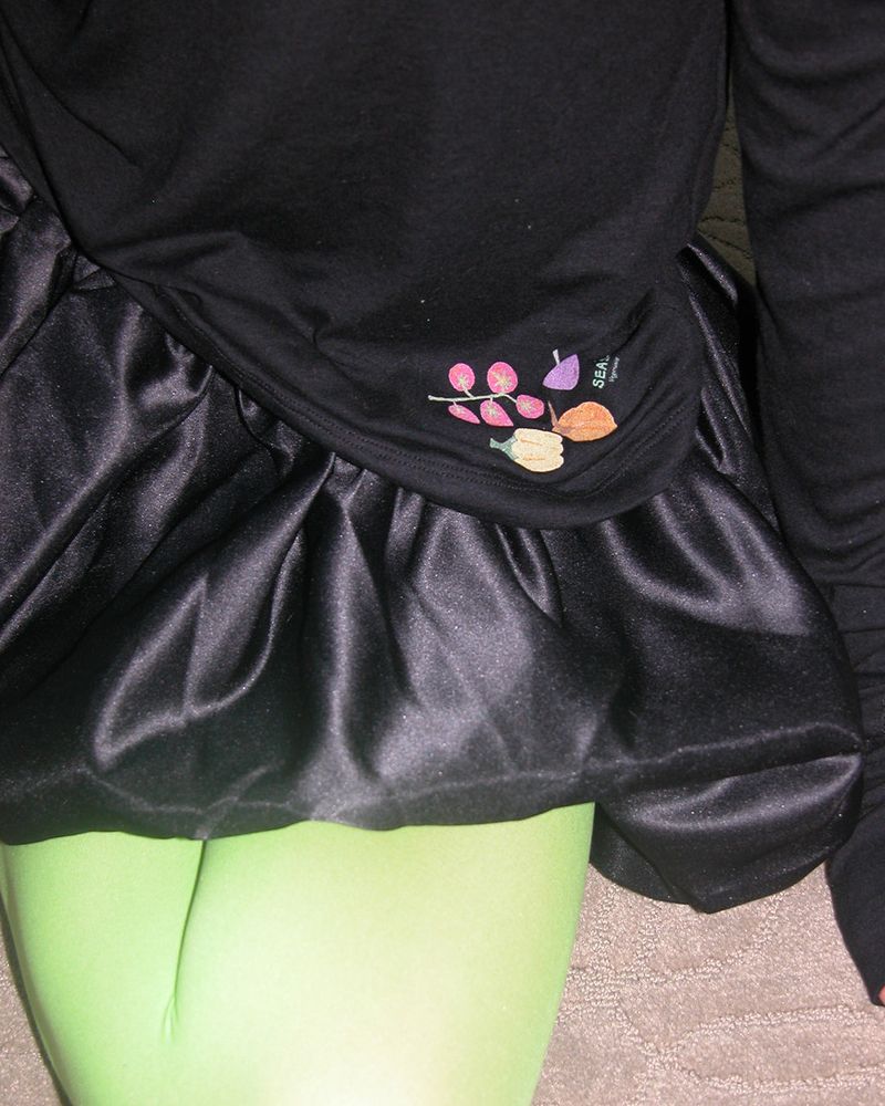 Veggie Turtleneck Hoodie, Black
