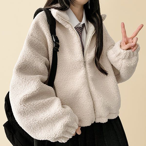 hijjoo（ハイチュー）の「Pelo Thick Dumble Fleece Zip-Up Jumper（Jackets/Outerwear）」
