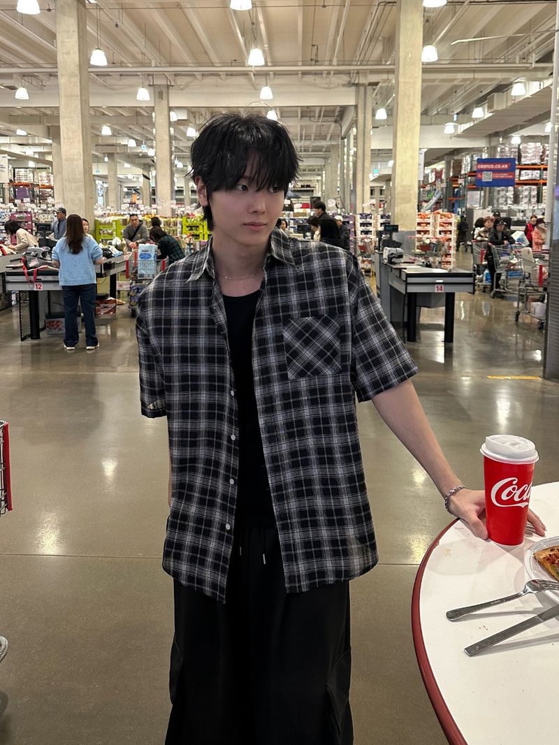 WHAT A LOOK（ワット ア ルック）の「Cool Check Point Oversized Short Sleeve Shirt（Tops）」