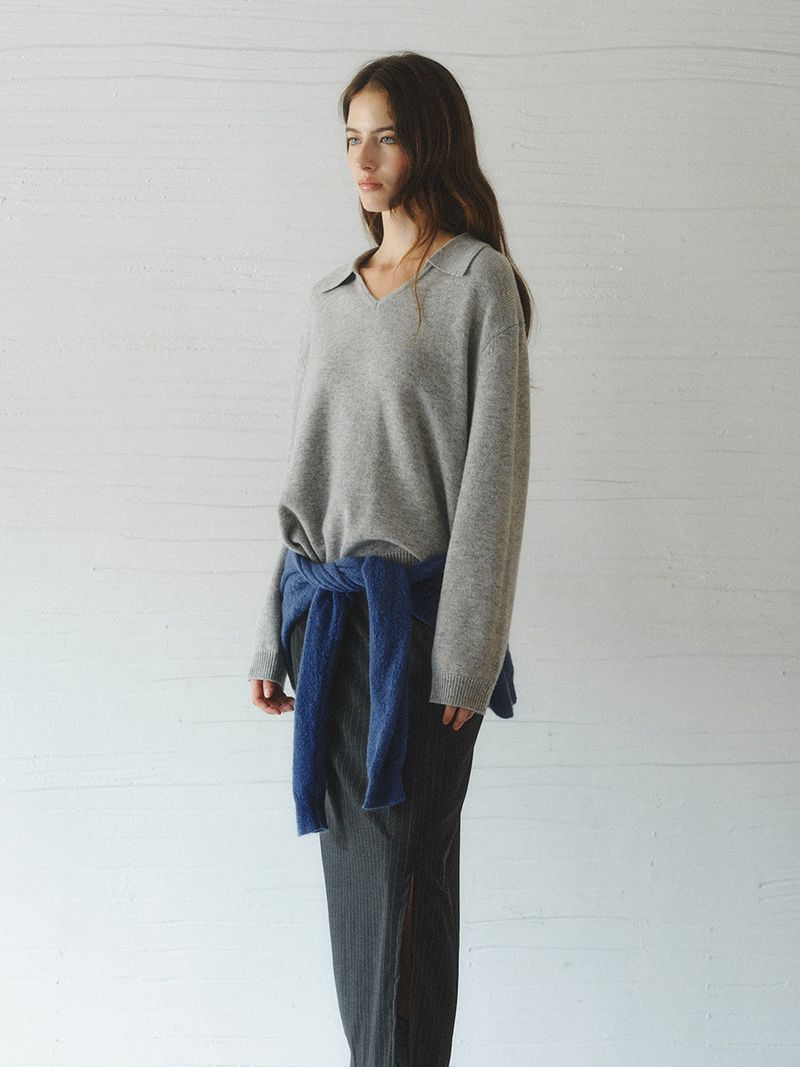 SERIN v-neck collar wool knit