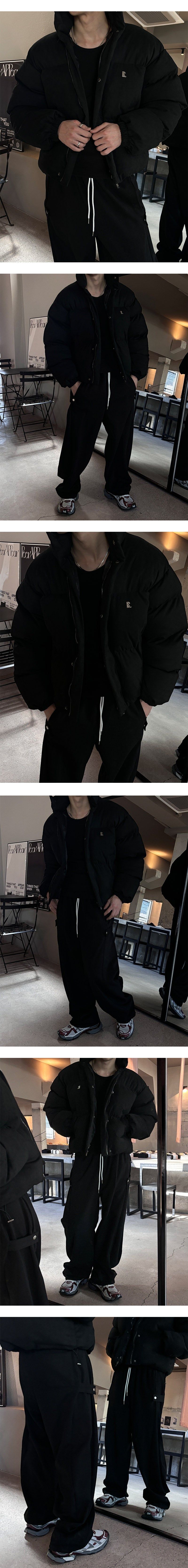 [Unisex] Side strap wide sweat pants(4color)