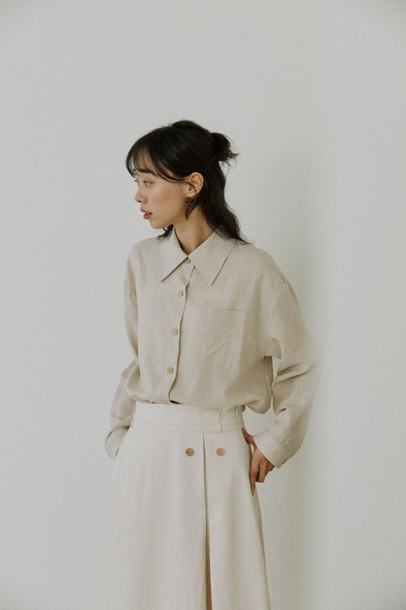 linen vest shirts natural