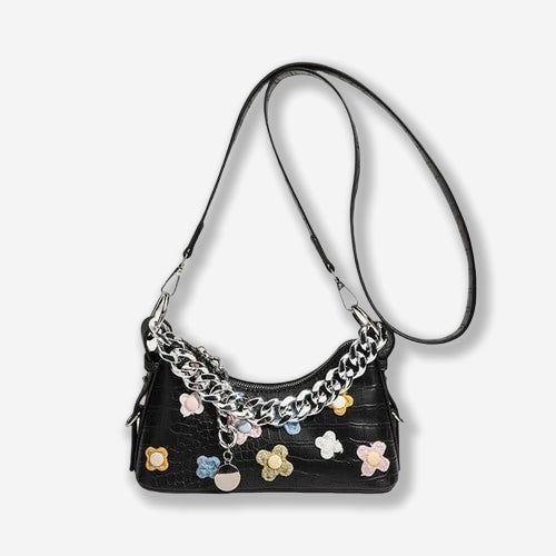 La mode MAQI（ラ モード マキ）の「カラーフラワーバゲットクロスボディバッグ（バッグ）」